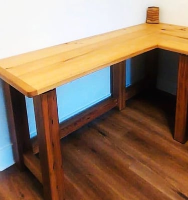 This product is manufactured to order. Modern Wood Computer Desk.