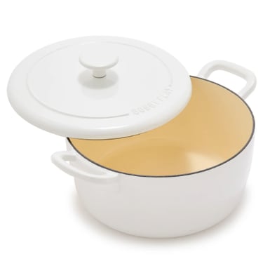 GreenPan enameled cast iron Dutch oven with non‑toxic PFAS‑free enamel