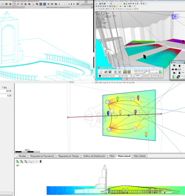 Instalación, diseño, proyecto de refuerzo sonoro en Iglesia Chile Ecuador