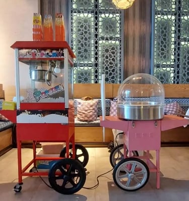 popcorn maker, cotton candy floss, cotton candy machine rental, popcorn machine rental dubai