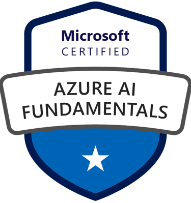 AI-900 Azure AI fundamental certification badge