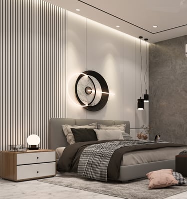 Contemporary office space with ergonomic furniture and bright lighting