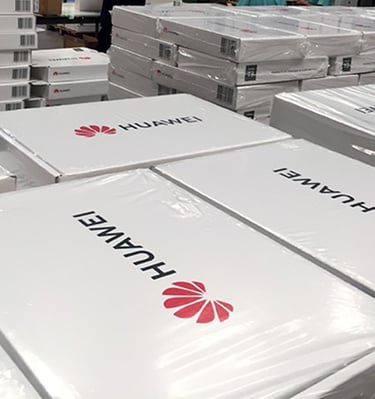 Copacker para Huawei. Packaging, diseño, embalaje in-house. 