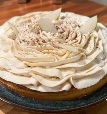 tarte poire ganache montée vanille