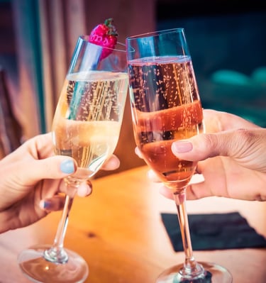 people toasting champagne