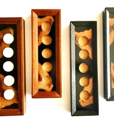 Epoxy and  Hardwood  Tealight Candle Holder, 5 Holes - Candle Centerpieces for Tables or Bar. 