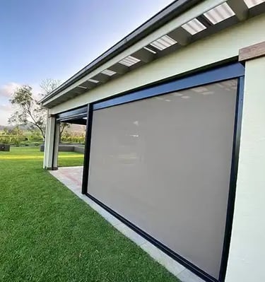 Awnings Ziptrak Zipscreen - CCS Blinds & Shutters