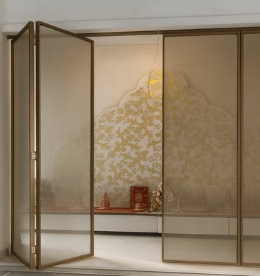 Slide and fold mandir door