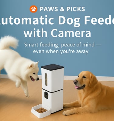 Automatic Dog Feeder Large Breed with Camera - 12L/50 Cups 5G WiFi App Control Dog Food Dispenser, E