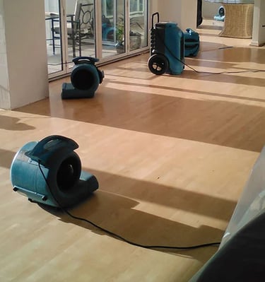 Structural drying for water damage mitigation