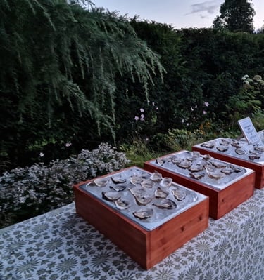 Canapes served at a norfolk wedding