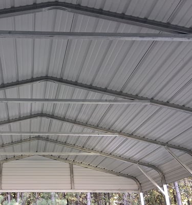 Inside B-Frame Carport