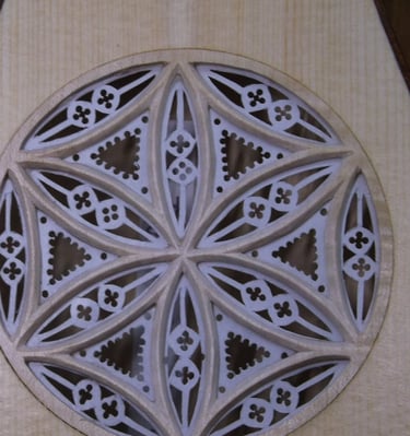 gittern rose in maple and parchment