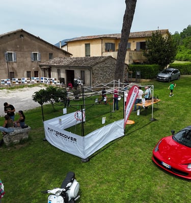 Iniziazione al volo con drone per grandi e piccoli alla manifestazione Torri in Sabina in Rosso 2025