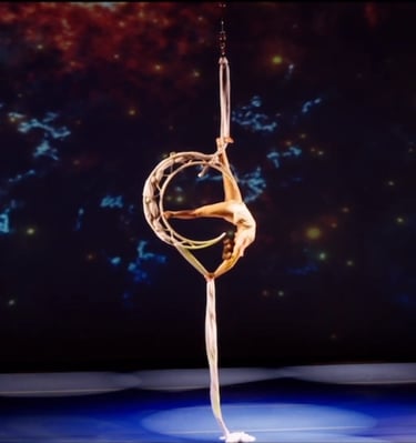 Becca Battoe performs on Aerial Moon & Silks - Aerialogists and Avatar Sports