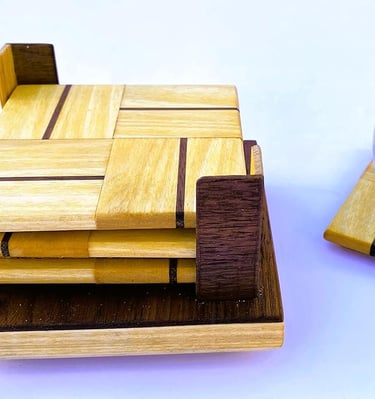 End Grain Wood Coasters, Coffee Coasters, Beer Coasters, Set of 4