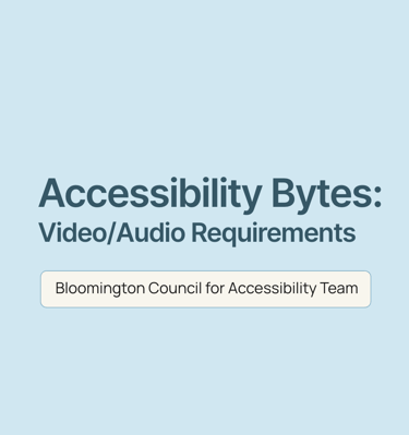Slideshow about accessibility requirements for websites