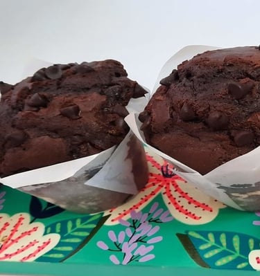 Mufin de chocolate con chips