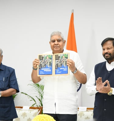 First copy release of 'Ambedkar's Messages' by  Honorable Vice President Shri Jagdeep Dhankar