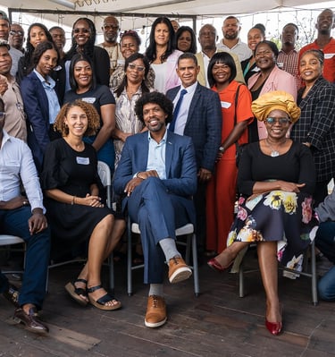 a group of people posing for a picture