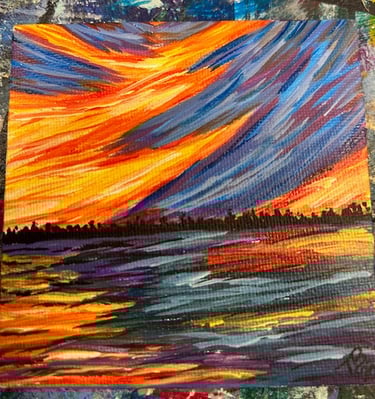 Fiery Sky Reflecting Off a Lake