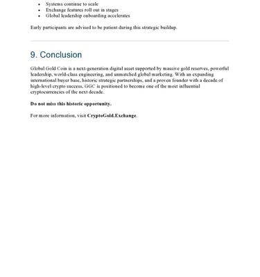 Global Gold Coin Whitepages opportunity