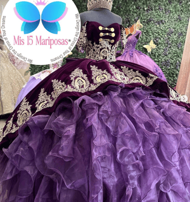 Purple Quinceanera Dress Made Exclusive for Alamo Bridal In San Antonio TX. Quince Dream Dress