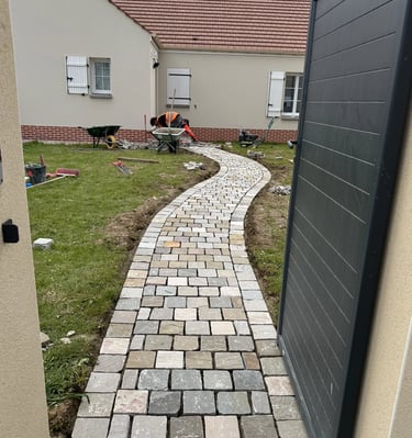 pose de pavé d'inde