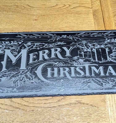 Large Slate Laser Engraved Table Runner