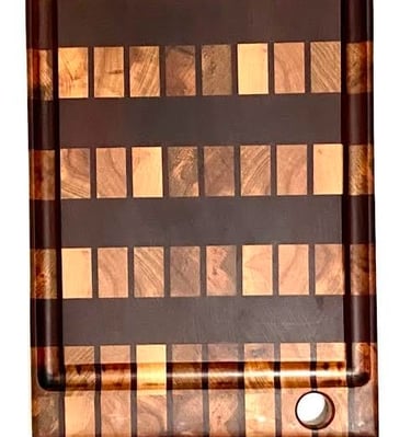 Cutting Board for Indoor and Outdoor Kitchen, Cheese Board, End Grain Cuttin Board, Charcuterie - De