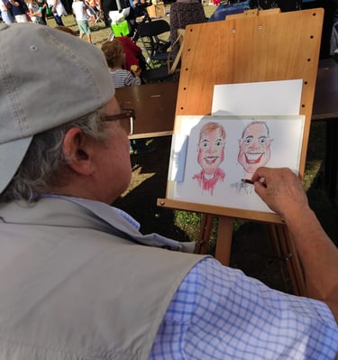 Personne faisant des caricatures
