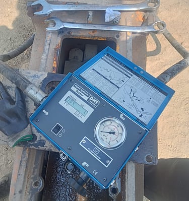 Calibracion de martillos hidraulicos con DHT