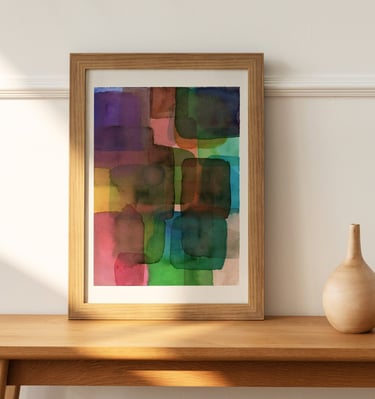 Aquarela autoral de Luciano Murino, usada como base da identidade visual da psicóloga Márcia Lhamas