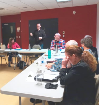Réunion de groupe du club Toastmasters Vallée-du-Richelieu.
