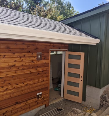 a house addition for a new gym