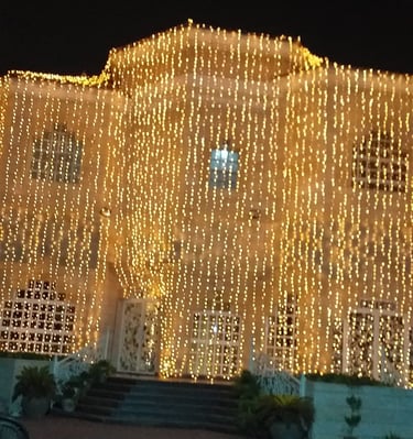 Dubai party lightning decorations