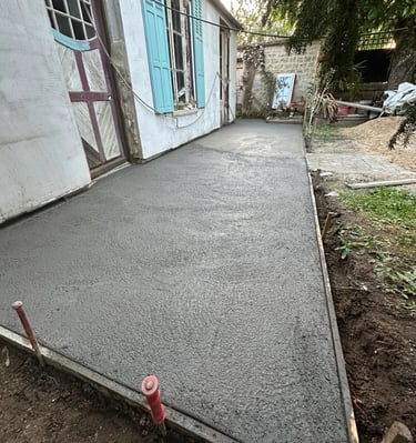 coulage d'une dalle béton