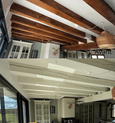 a living room with a couch and a table