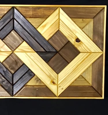 This product is made to order. Contemporary Geometric Wall Art, Wooden Mosaic, Wall Decoration.