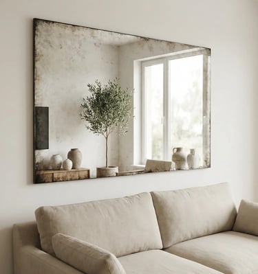 lustra postarzane, lustra antyczne