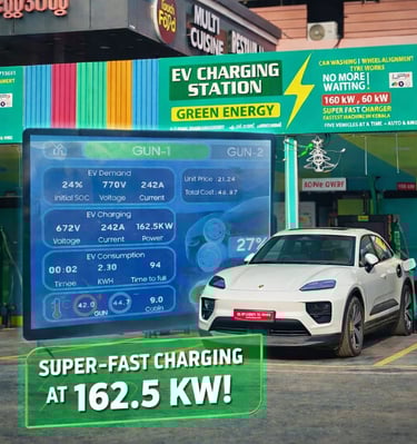 Fastest charger in Kerala 160 kW