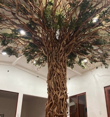 árbol para interiores con luces