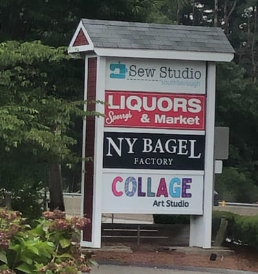 Sign located near Route 20 road.