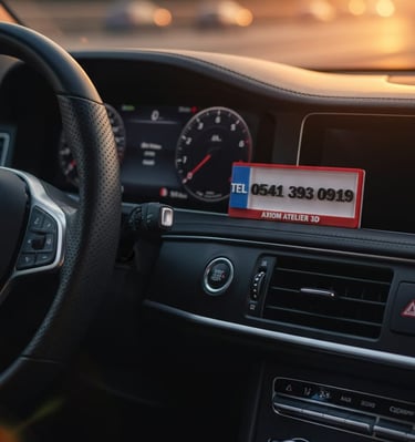 Araba Ön Cam, Smart Park Card, 3D Park Kart, Mobil, Araç İçi 