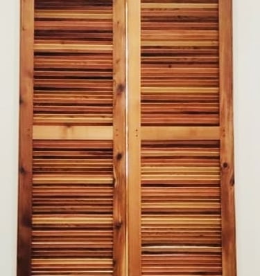Cedar Wood Shutters (INDOOR), This product is manufactured to order.