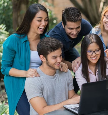 Student learning digital skill at Smart Village Computer Hub