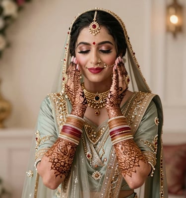 Traditional priest performing a Hindu wedding ritual under a floral mandap in a luxurious Marbella resort garden.