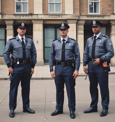 Security team patrolling an industrial park with disciplined coordination