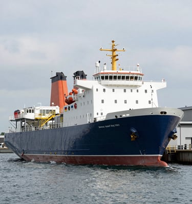 A panoramic view of a naval industrial facility blending traditional German architecture with modern design.