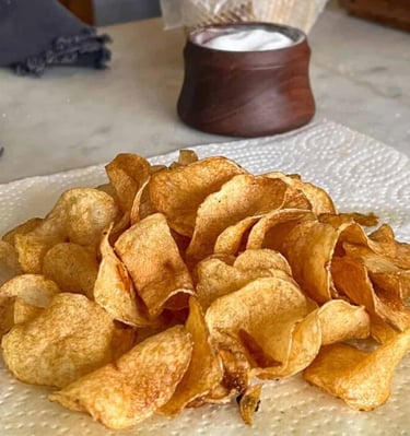 Home cooked crisps